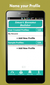 Smart Resume Builder app