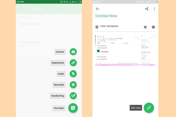evernote screenshot