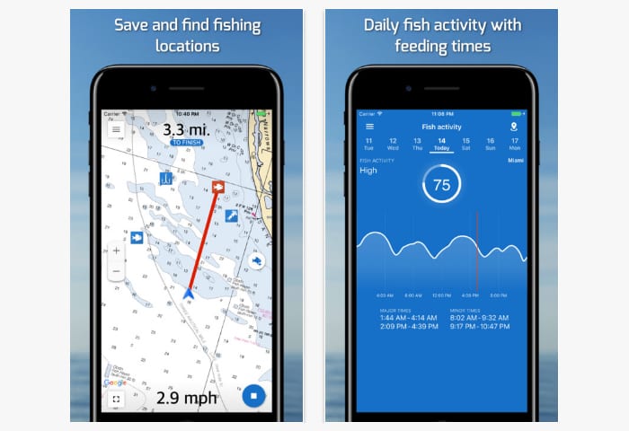 fishing points app screen