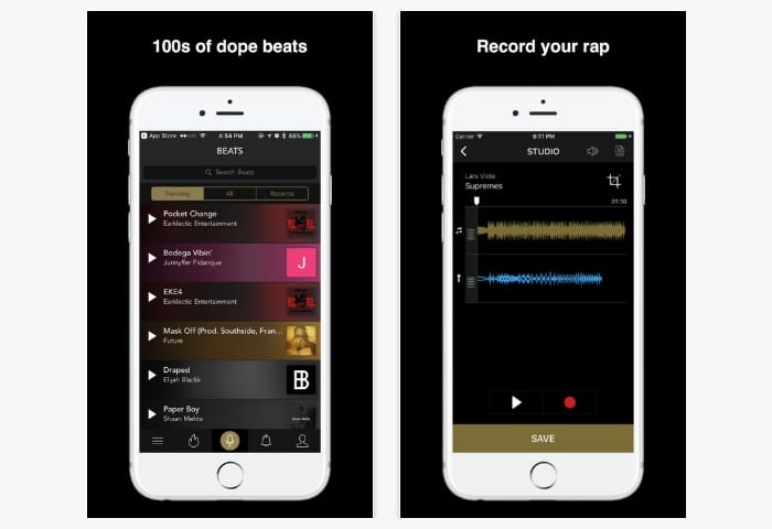 how to rap over a beat on iphone