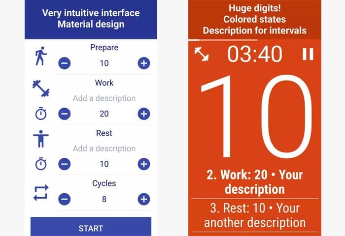 tabata interval timer for workouts app
