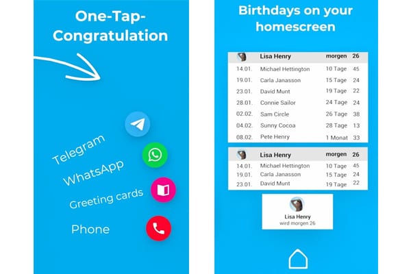birthdays app android
