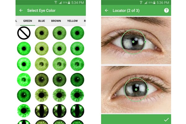 eye color camera android