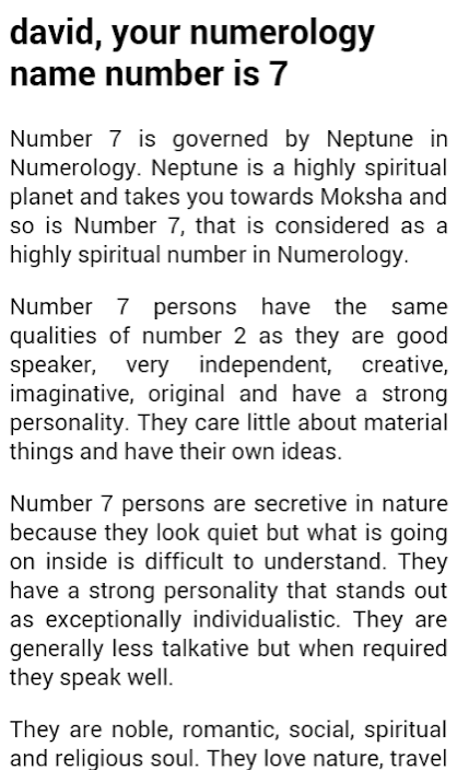 My Name Meaning Numerology