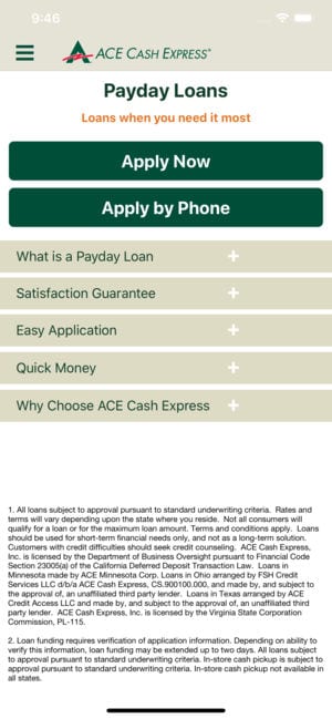 ACE Cash Express Mobile Loans app
