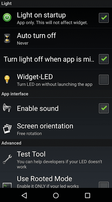 FlashLight HD LED app