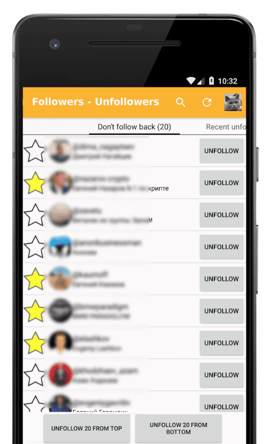Followers - Unfollowers app