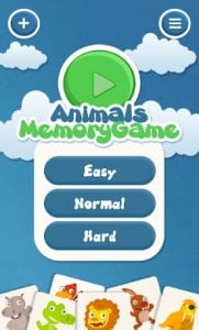 Animals memory game