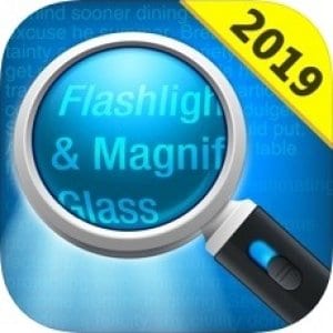 Magnifying Glass + Flashlight logo