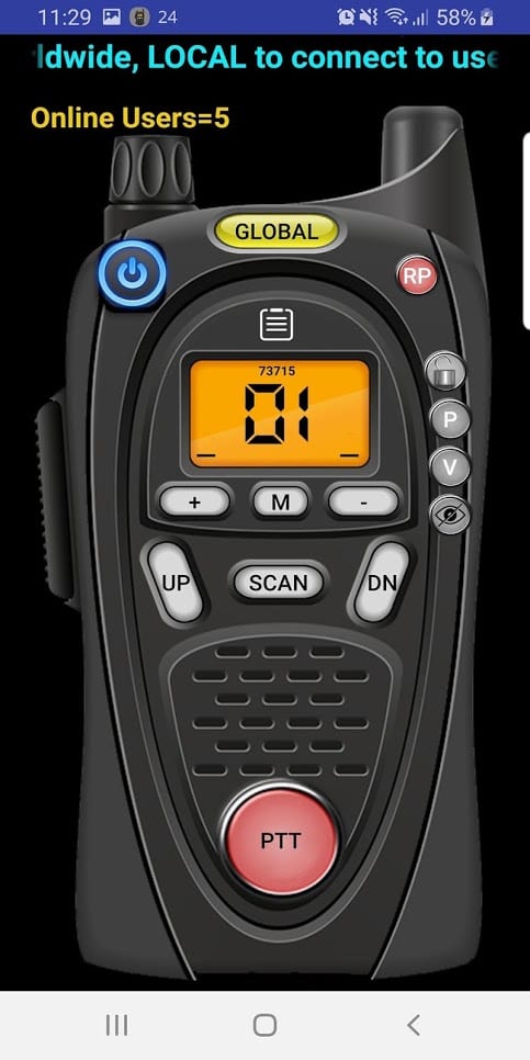 online walkie talkie screen1
