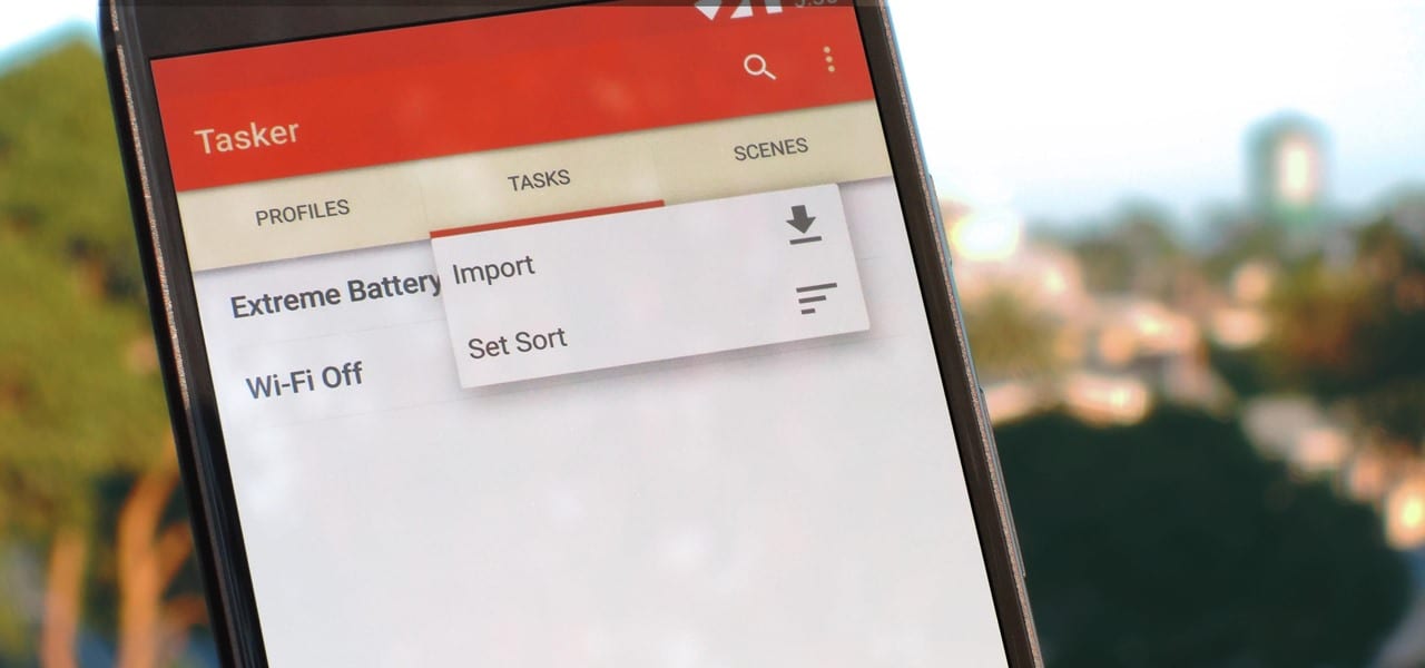 Import XML files (profiles) into Tasker