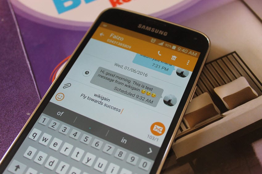 Sending scheduled messages