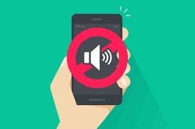 Set your phone to mute when you turn it upside down