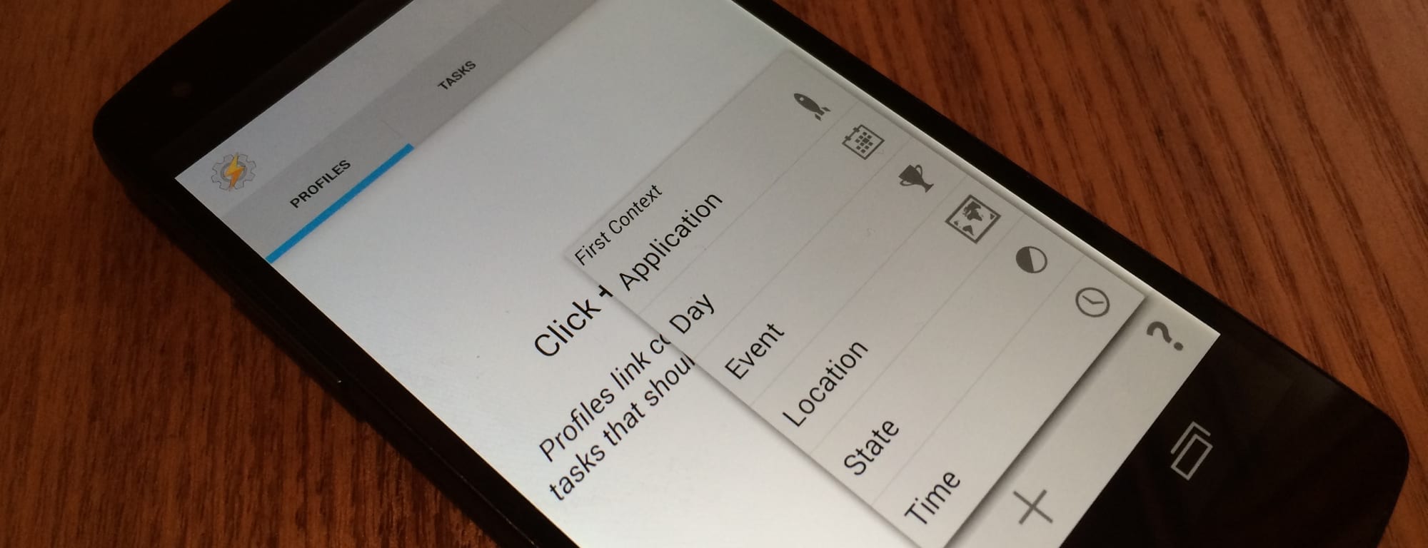 Use Tasker profiles to protect your applications