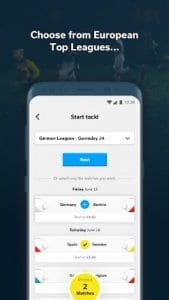Tackl - football match prediction app with friends