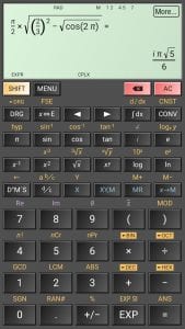 HiPER Scientific Calculator screen 2